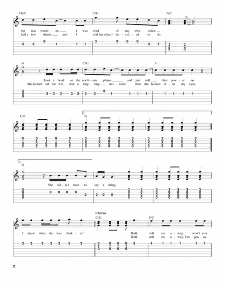 Roll Me Away Acoustic Guitar scores gallery preview page 2