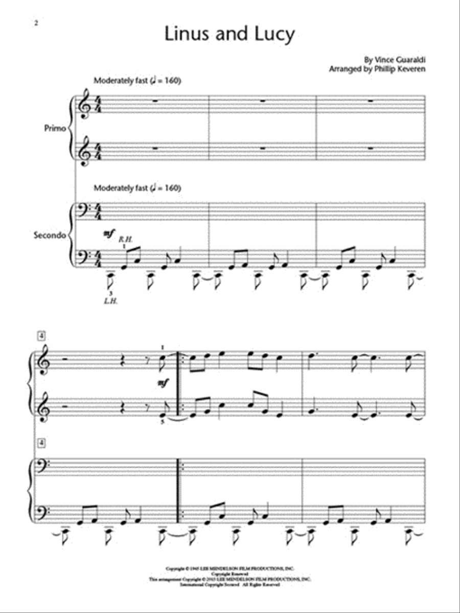 Linus and Lucy Piano Method scores gallery preview page 2