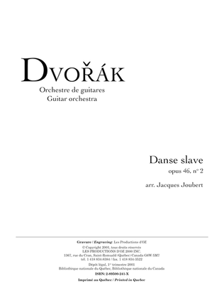 Danse slave, opus 46, no 2 - 2 cahiers