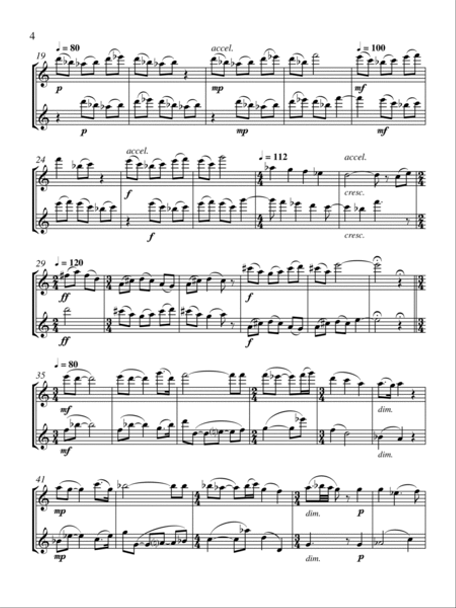Meditations and Memories Meditations and Memories Flute Duet scores gallery preview page 3