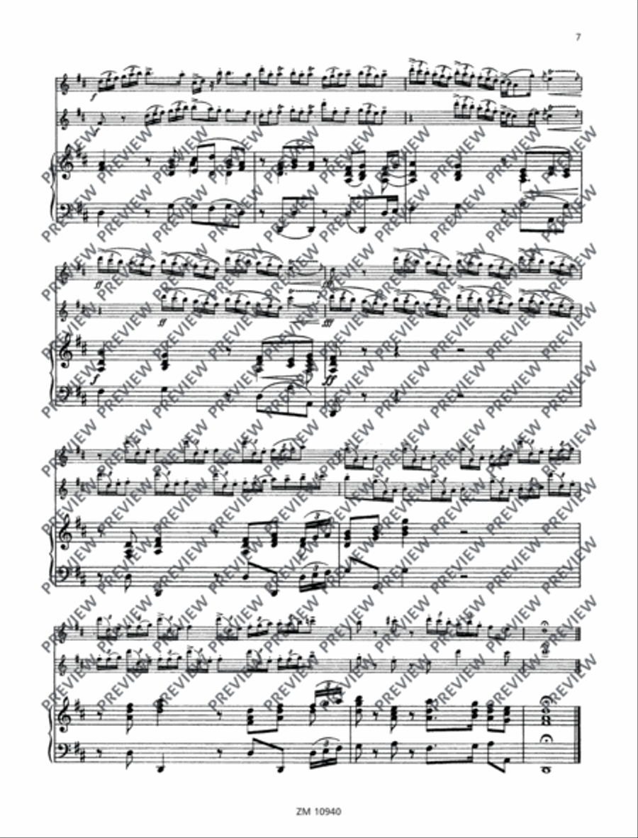 Sonata D major Sonata D major Flute Duet scores gallery preview page 8