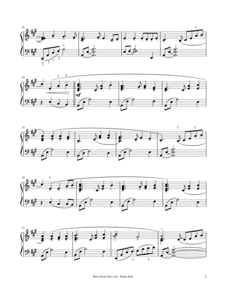 How Great Thou Art - Piano Solo image number null