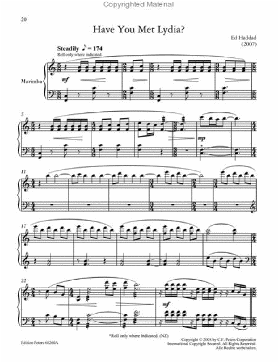 Intermediate Masterworks for Marimba Marimba scores gallery preview page 4