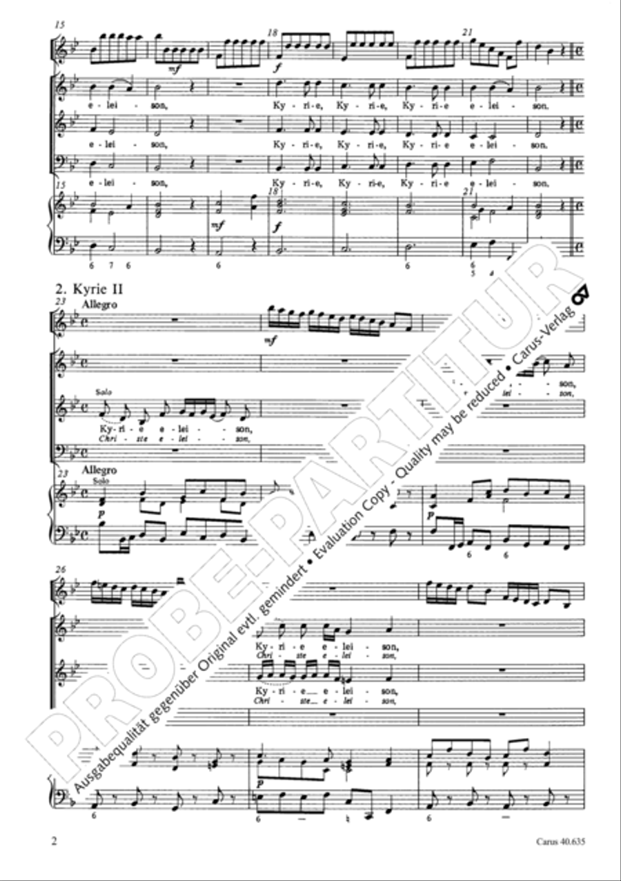 Missa civilis in B 3-Part scores gallery preview page 11