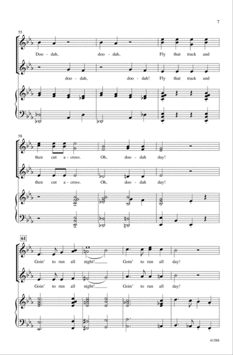 Camptown Races Choir scores gallery preview page 6