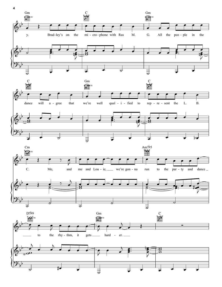 Doin' Time Piano, Vocal, Guitar scores gallery preview page 4