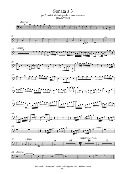 3 Sonate BuxWV 266, 269, 271 (Ms, S-Uu)