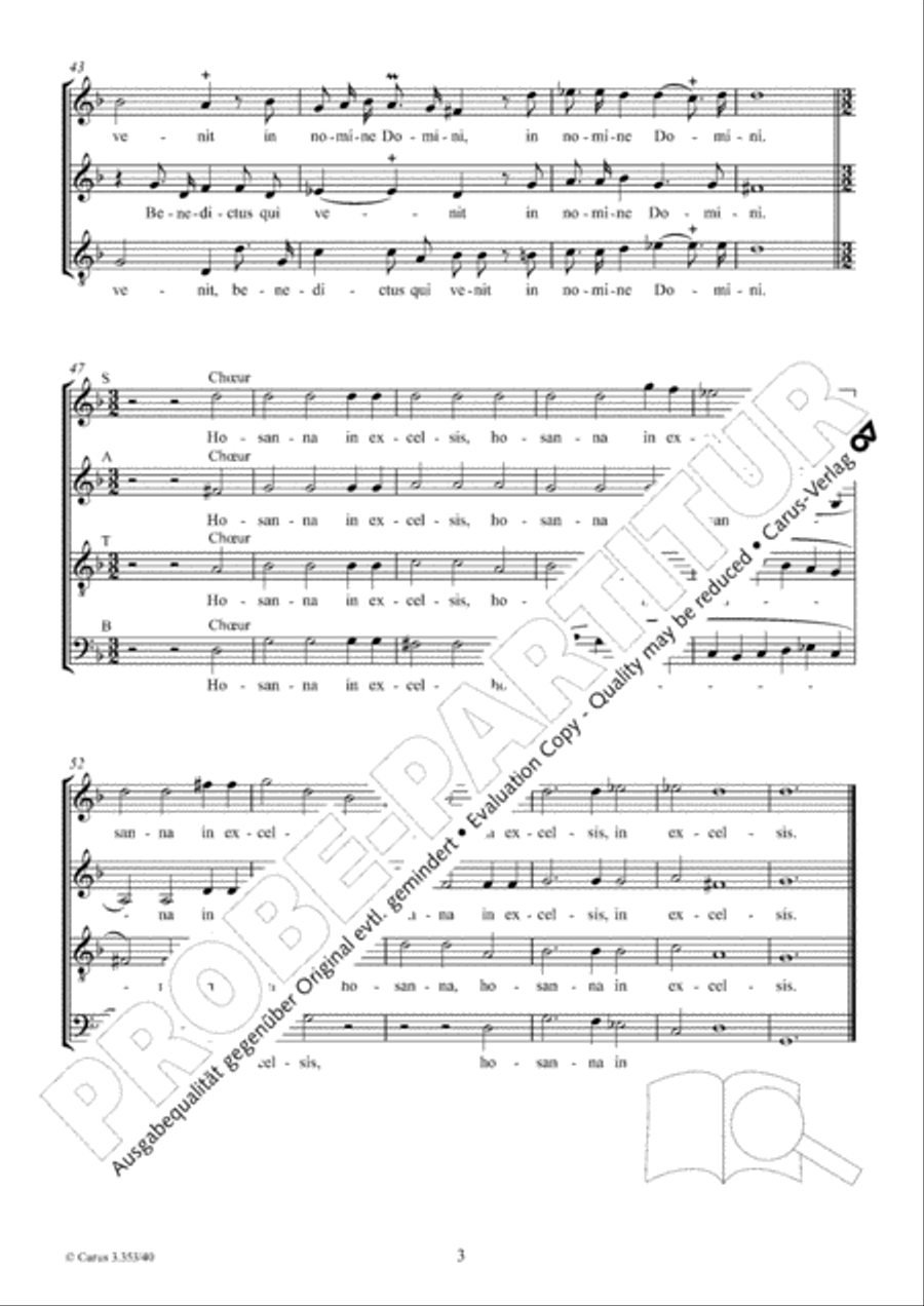Sanctus et Benedictus 4-Part scores gallery preview page 4