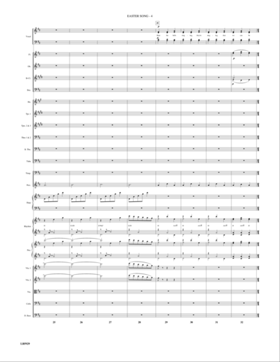 Easter Song - Score Choir scores gallery preview page 4