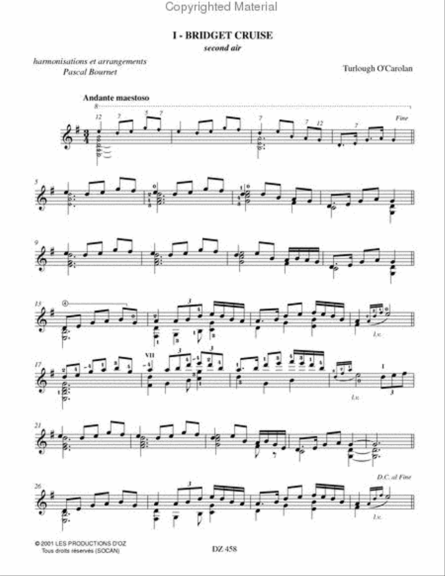O'Carolan's Compositions Classical Guitar scores gallery preview page 2