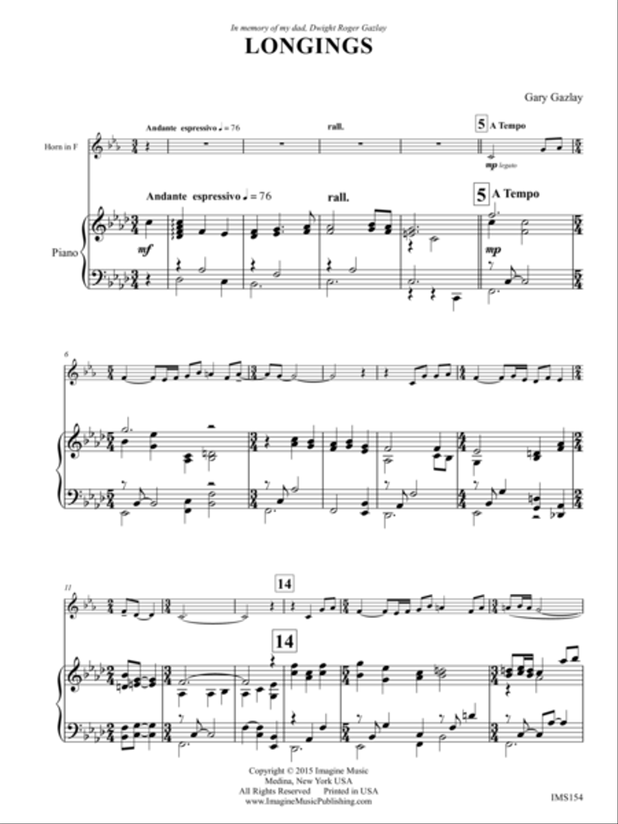 Longings Horn scores gallery preview page 4