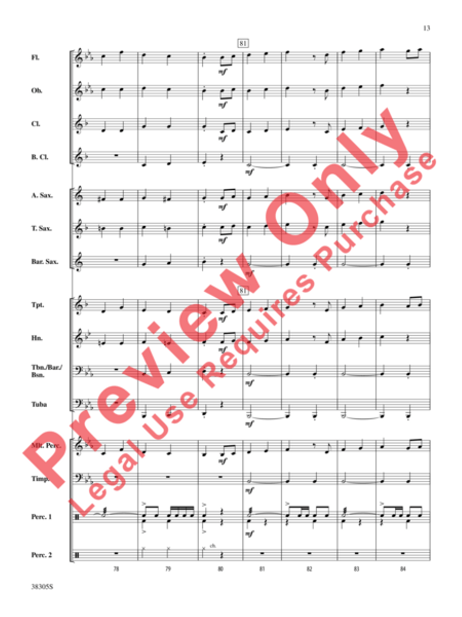 A Star-Spangled March A Star-Spangled March Concert Band scores gallery preview page 14