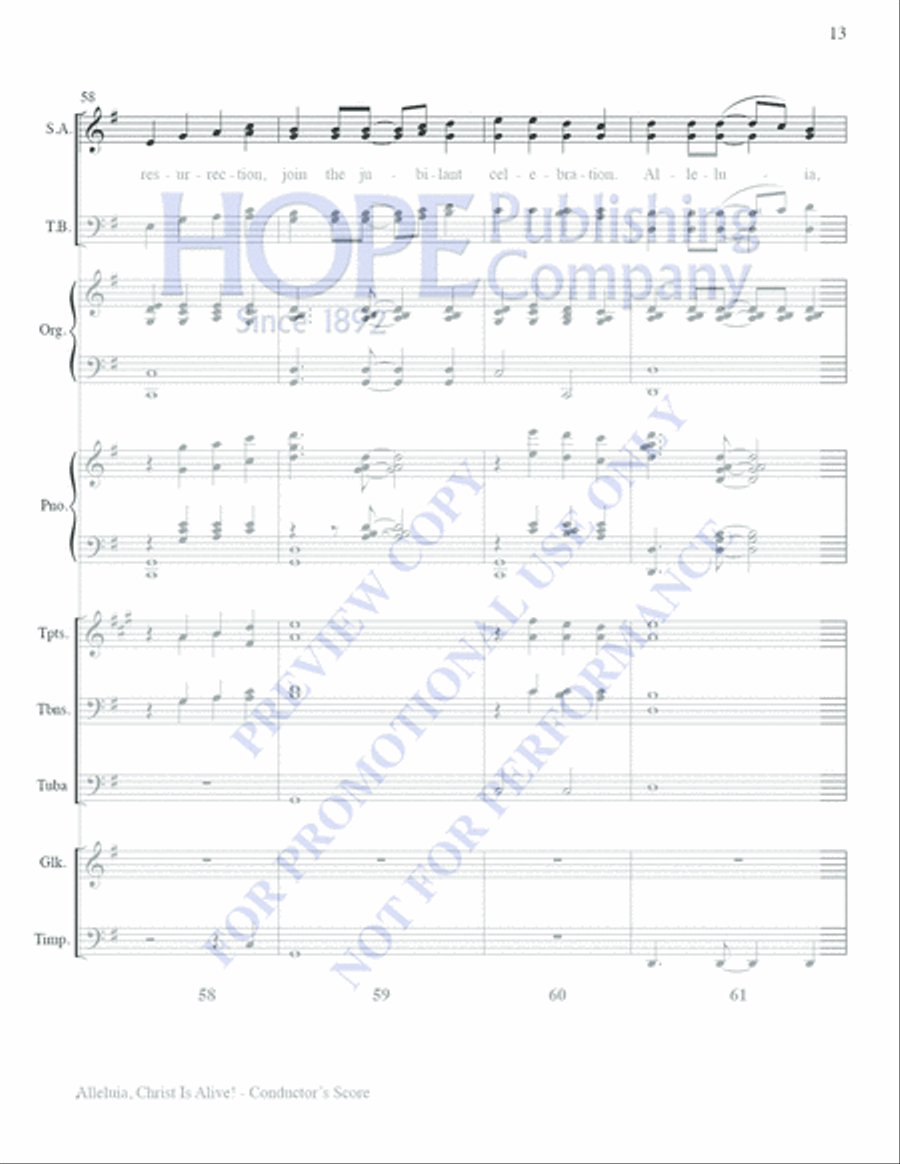 Alleluia, Christ Is Alive! Choir scores gallery preview page 15