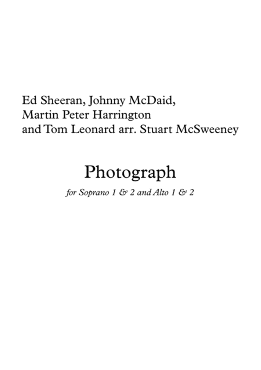 Photograph Photograph Piano Solo scores gallery preview page 1