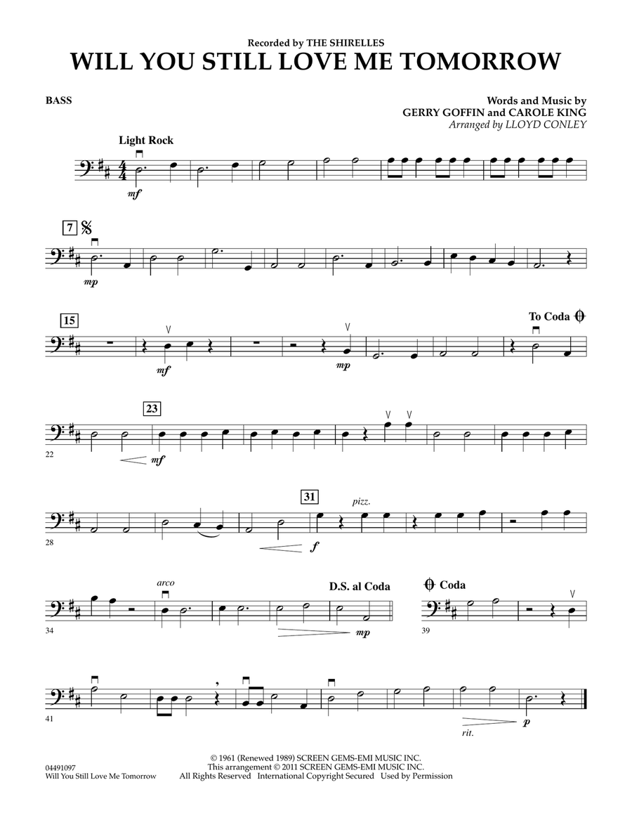 Will You Still Love Me Tomorrow - Bass Orchestra scores gallery preview page 1
