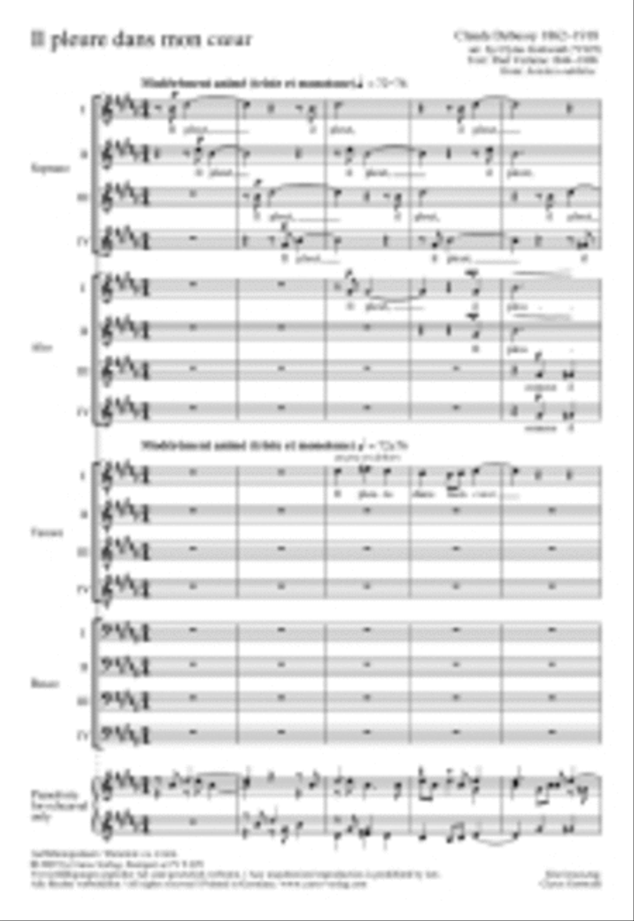 Il pleure dans mon coeur Choir scores gallery preview page 1