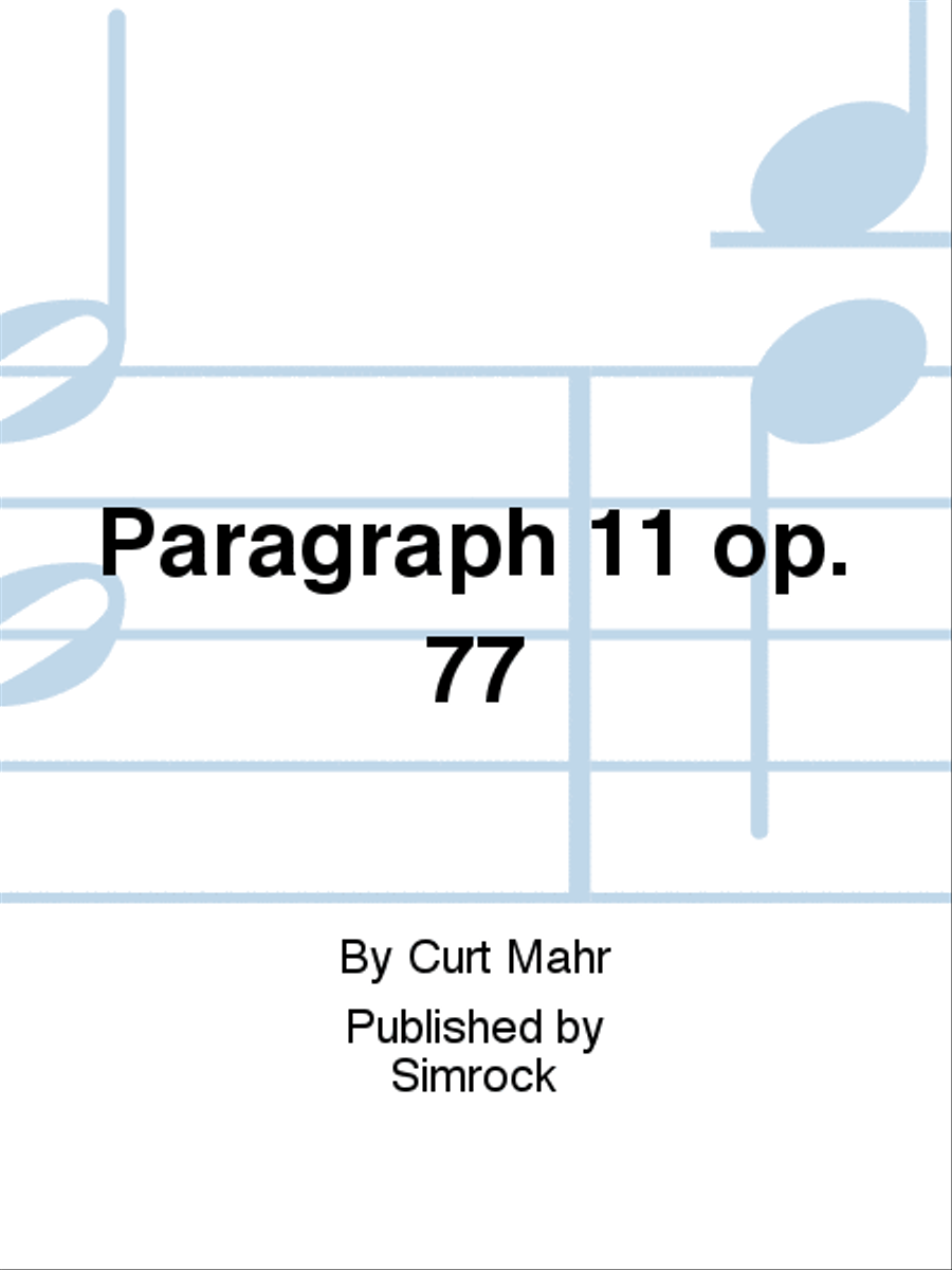 Paragraph 11 op. 77