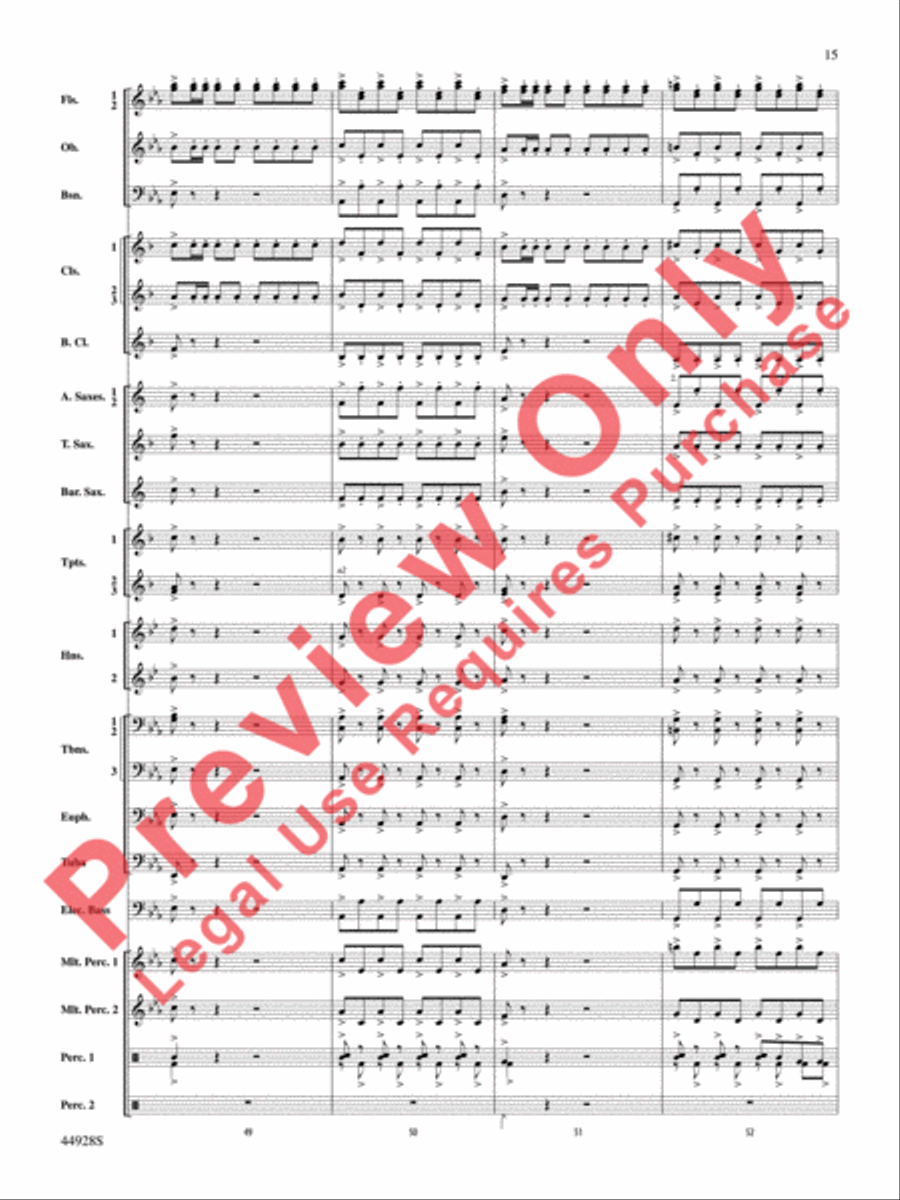 Dreams of Fireflies (On a Christmas Night) Concert Band scores gallery preview page 16