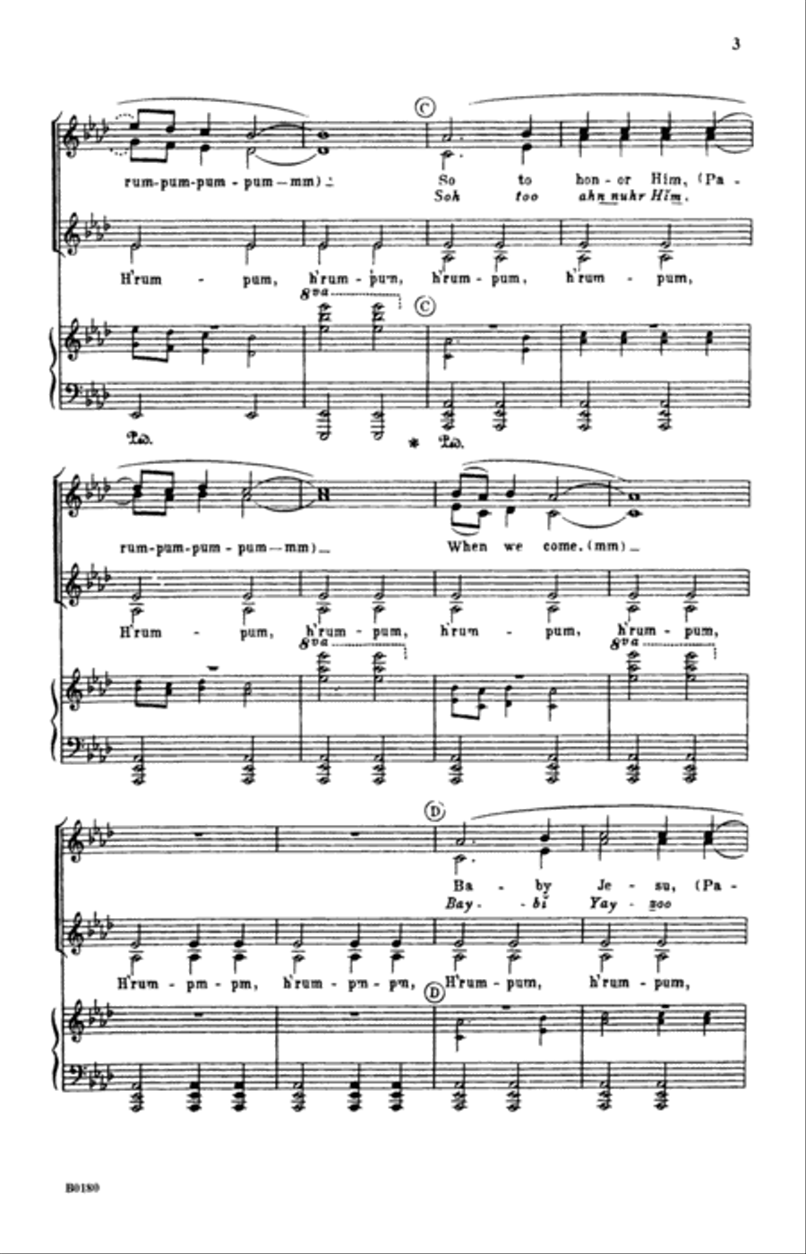 The Little Drummer Boy SSA scores gallery preview page 3