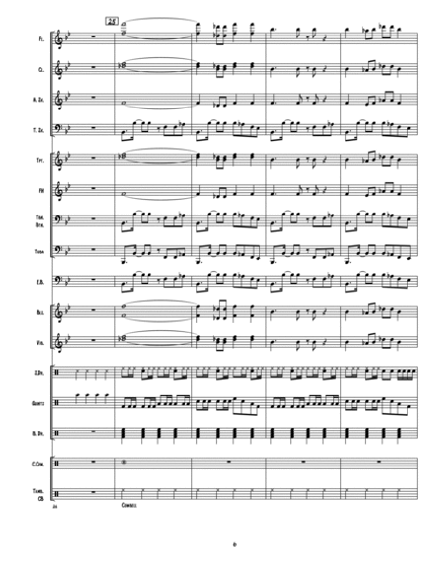 Gangnam Style Marching Band scores gallery preview page 6