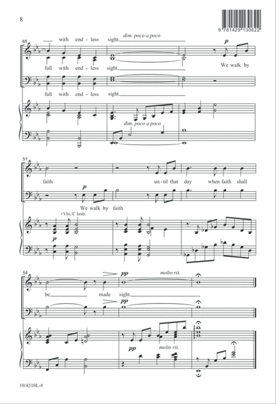 We Walk by Faith 4-Part scores gallery preview page 8