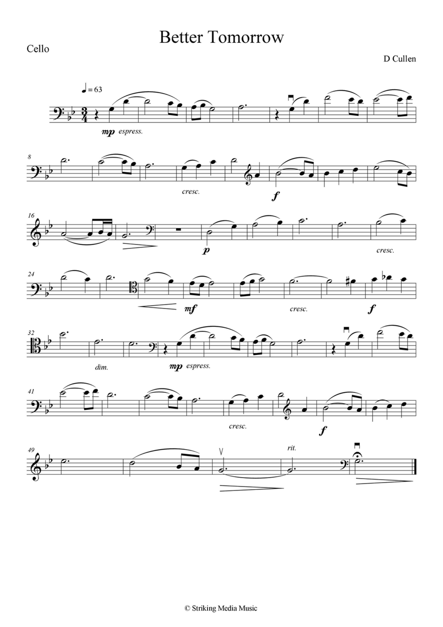 Better Tomorrow Piano scores gallery preview page 3