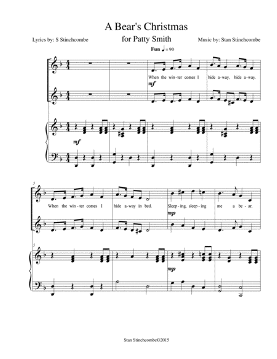 A Bear's Christmas, Op 10. SA scores gallery preview page 1