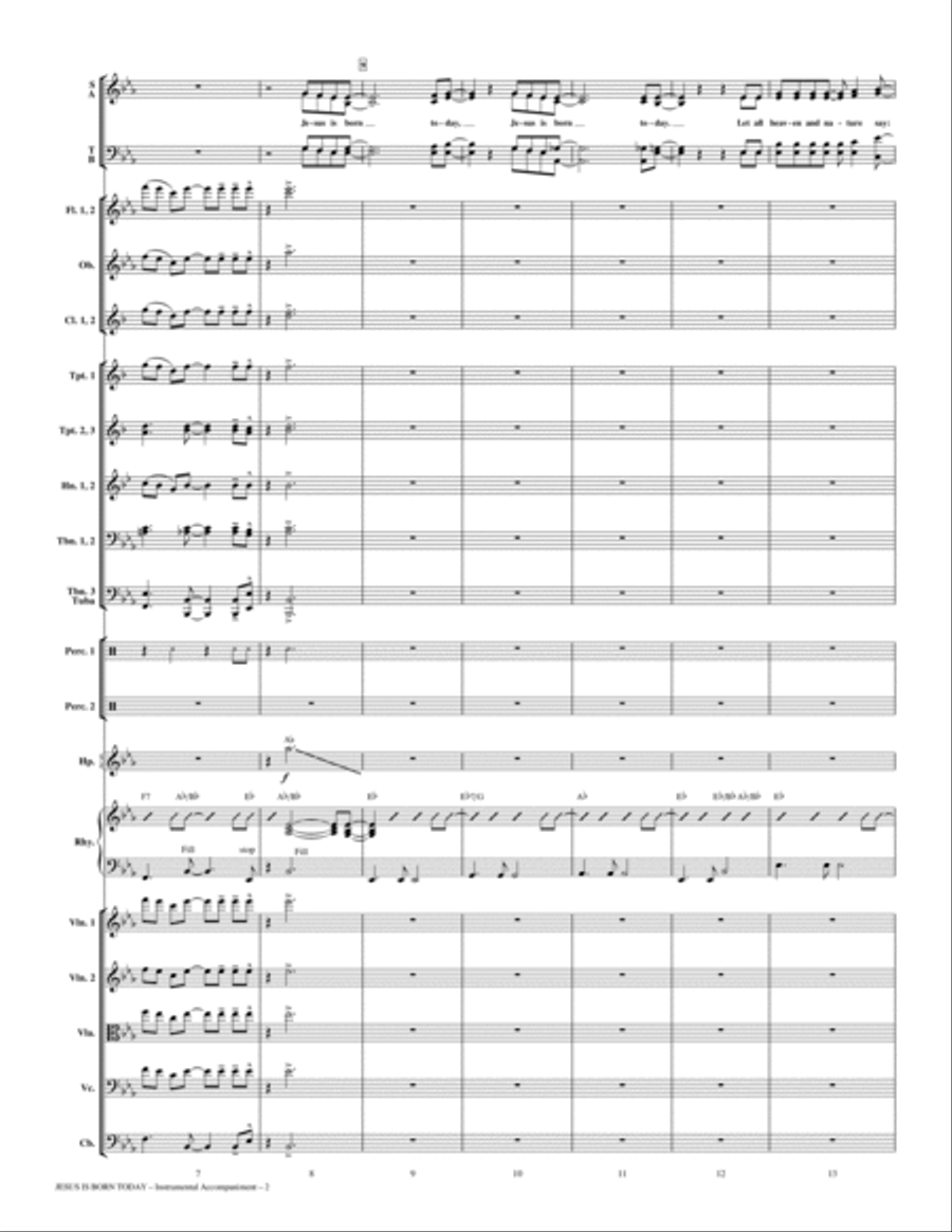 Jesus Is Born Today (arr. Marty Hamby) - Full Score Choir scores gallery preview page 2