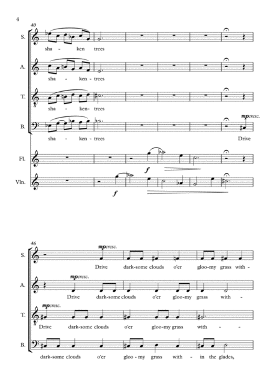 William Barnes Suite - 4. Autumn 4-Part scores gallery preview page 4