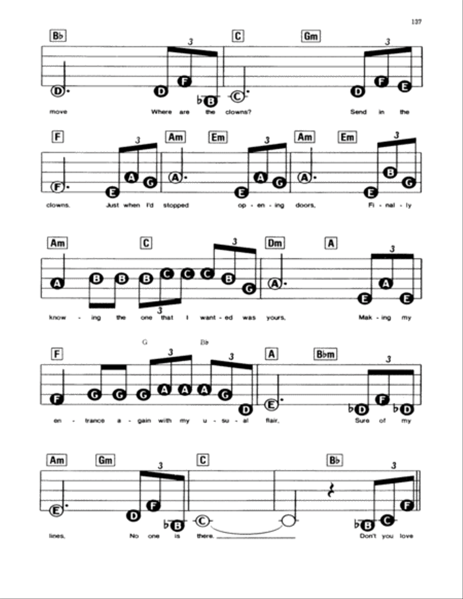 Send In The Clowns (from A Little Night Music) Electronic Keyboard scores gallery preview page 2