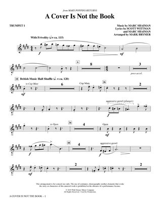Book cover for A Cover Is Not the Book (from Mary Poppins Returns) (arr. Mark Brymer) - Trumpet 1