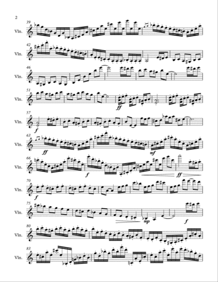 Violin Sonata in A Minor (2020) Violin Solo scores gallery preview page 2