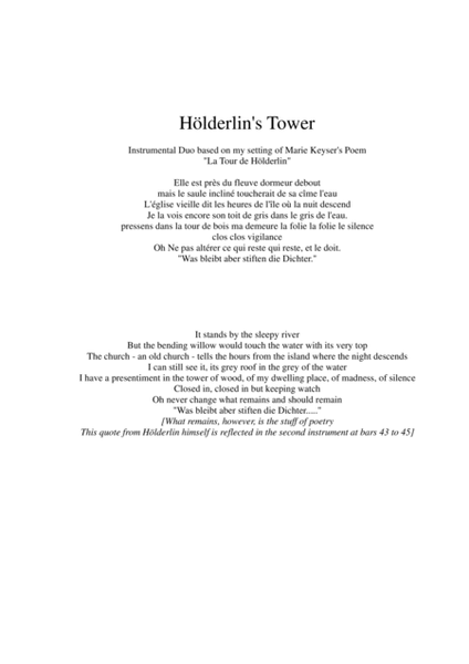 Hölderlin's Tower for cello duo image number null