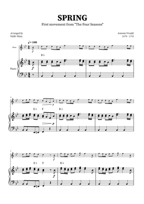 Spring - The Four Seasons for Oboe with Piano Accompaniment (+ CHORDS)