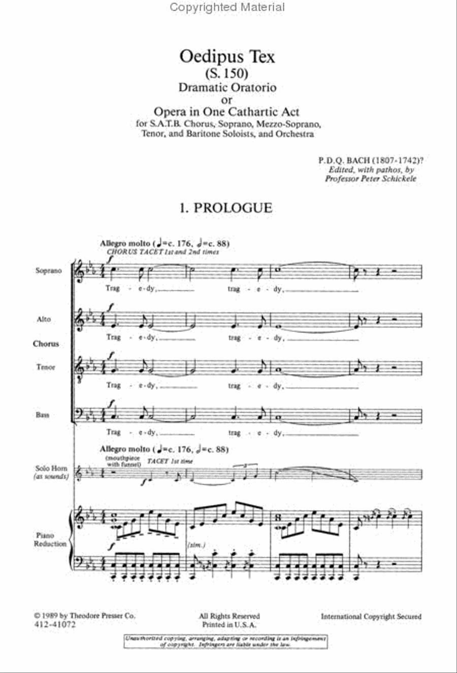 Oedipus Tex (S.150) Choir scores gallery preview page 2