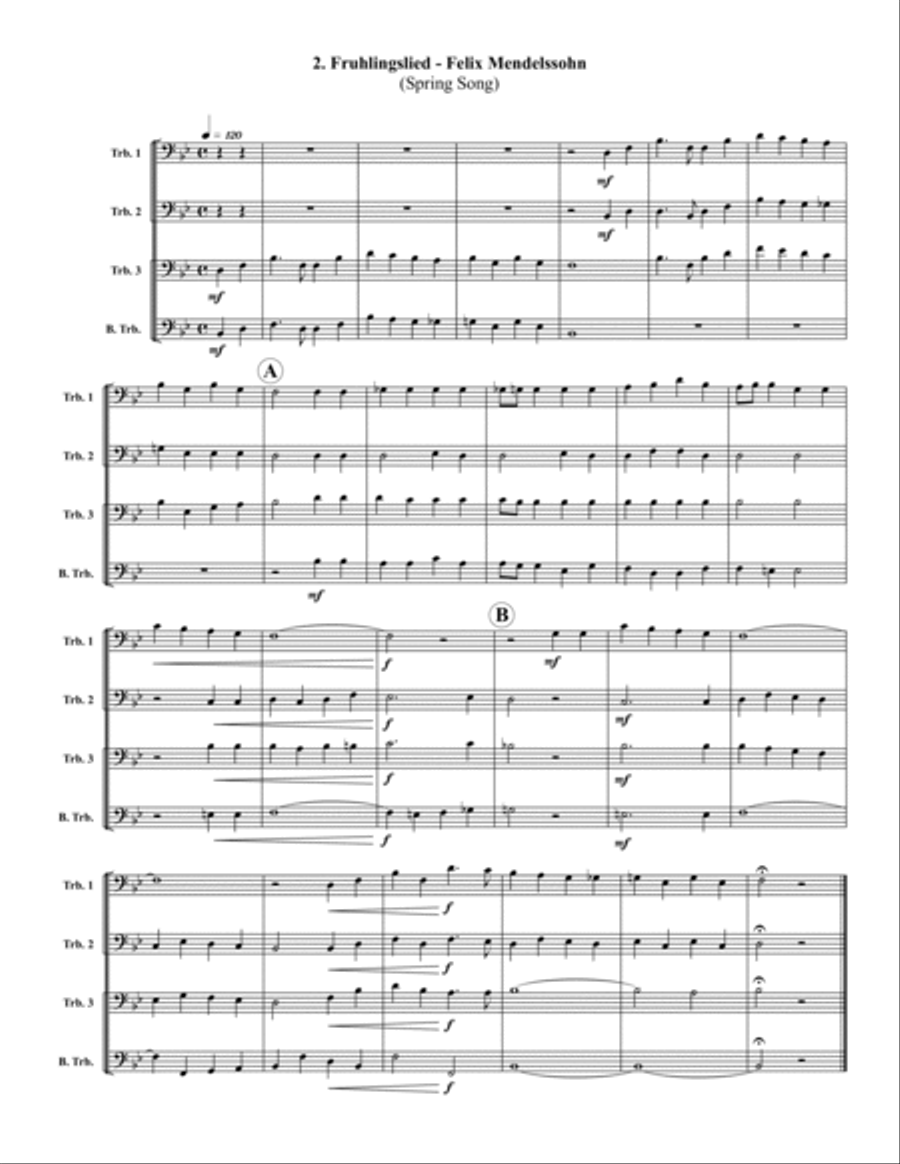 Two Easy Pieces Two Easy Pieces Trombone Quartet scores gallery preview page 2