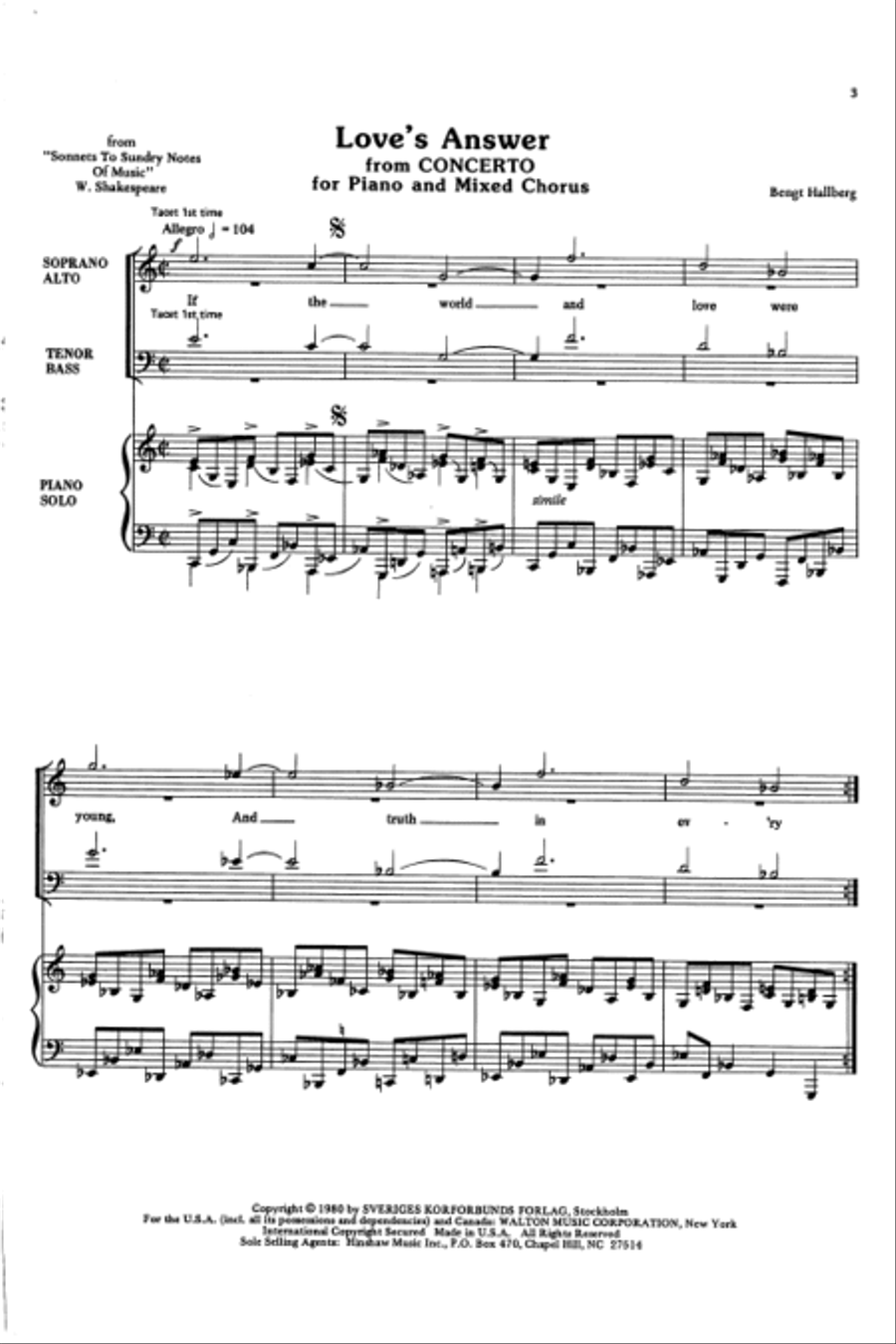 Love's Answer (from Concerto) Divisi scores gallery preview page 2