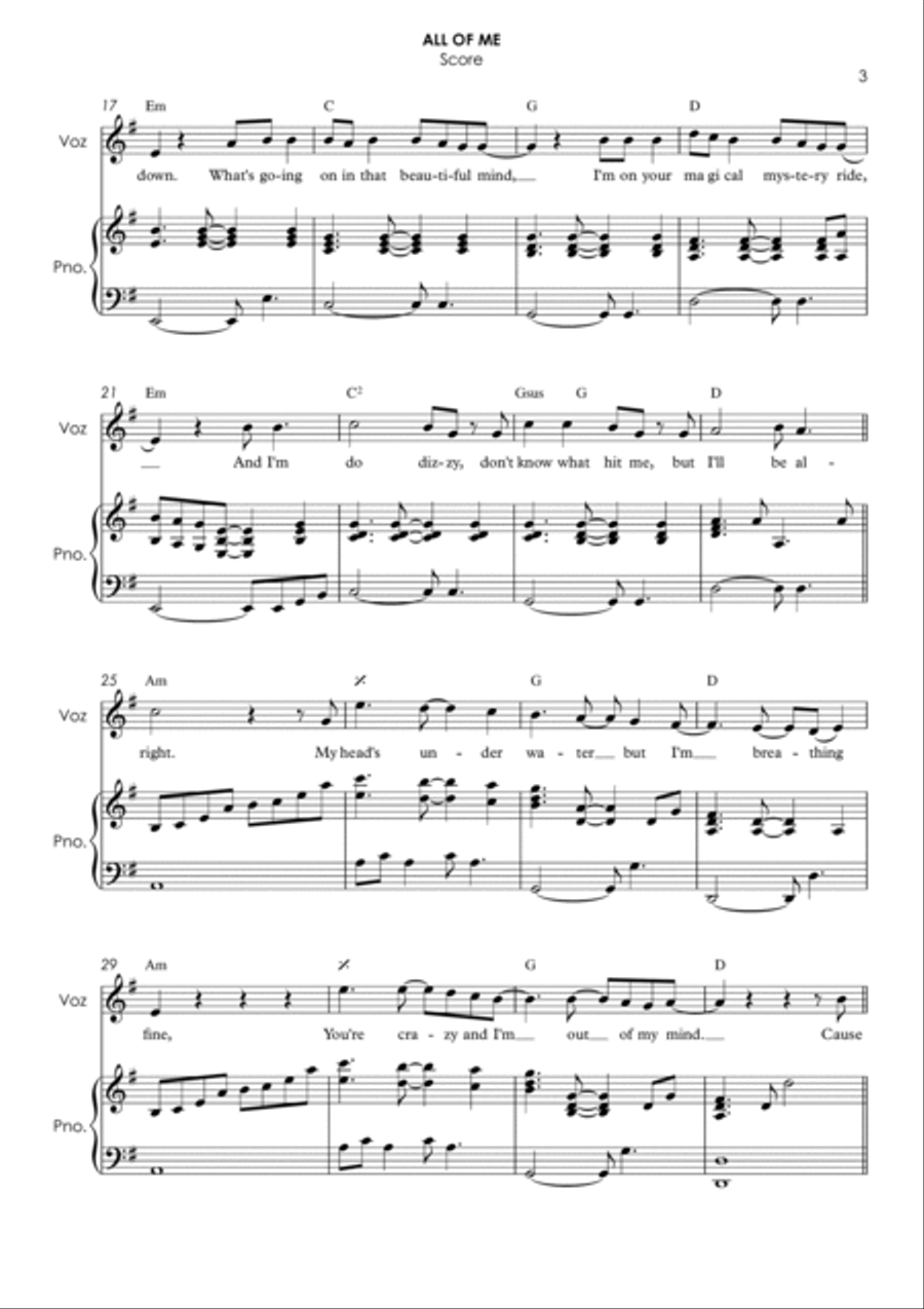 All Of Me Voice scores gallery preview page 3