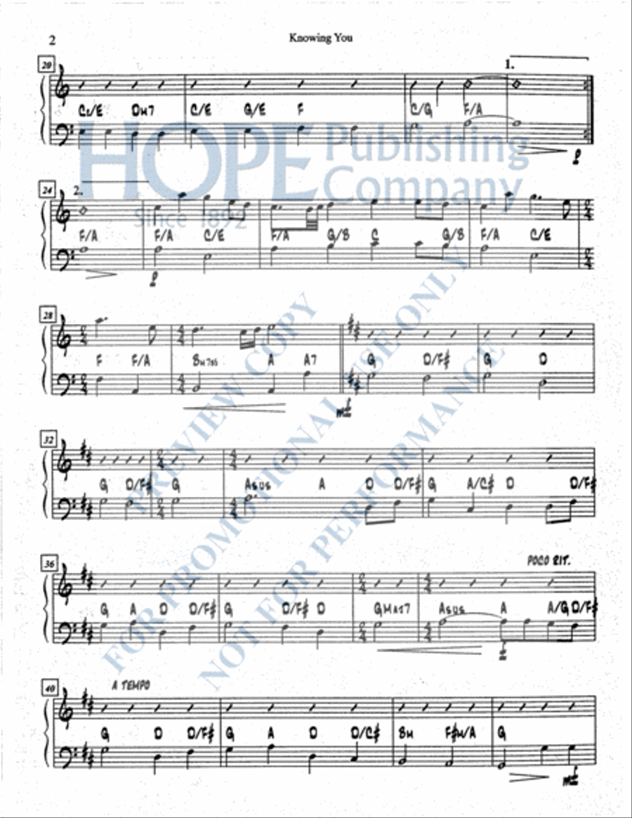 Knowing You Knowing You Choir scores gallery preview page 13