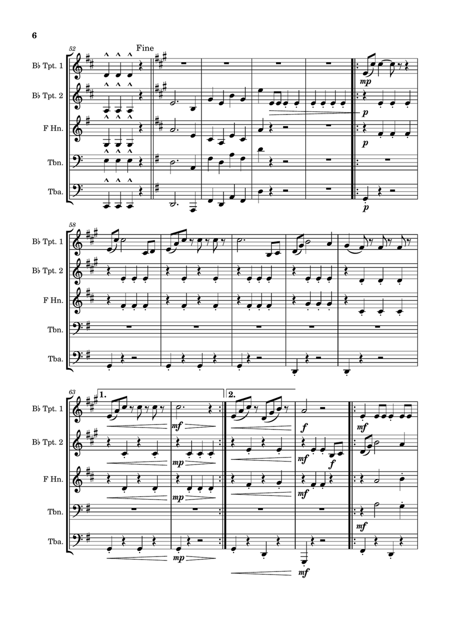 Radetzky March - Brass Quintet Brass Quintet scores gallery preview page 6