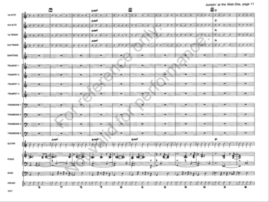 Jumpin' At the Website Jazz Ensemble scores gallery preview page 11