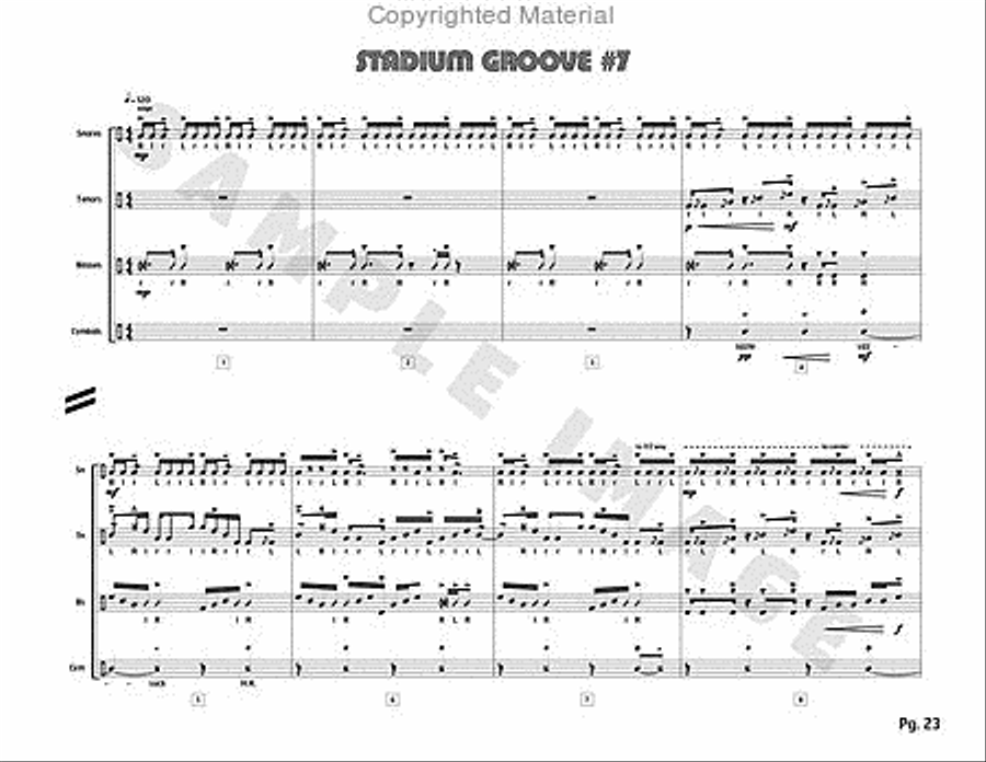 Stadium 54 Percussion scores gallery preview page 12