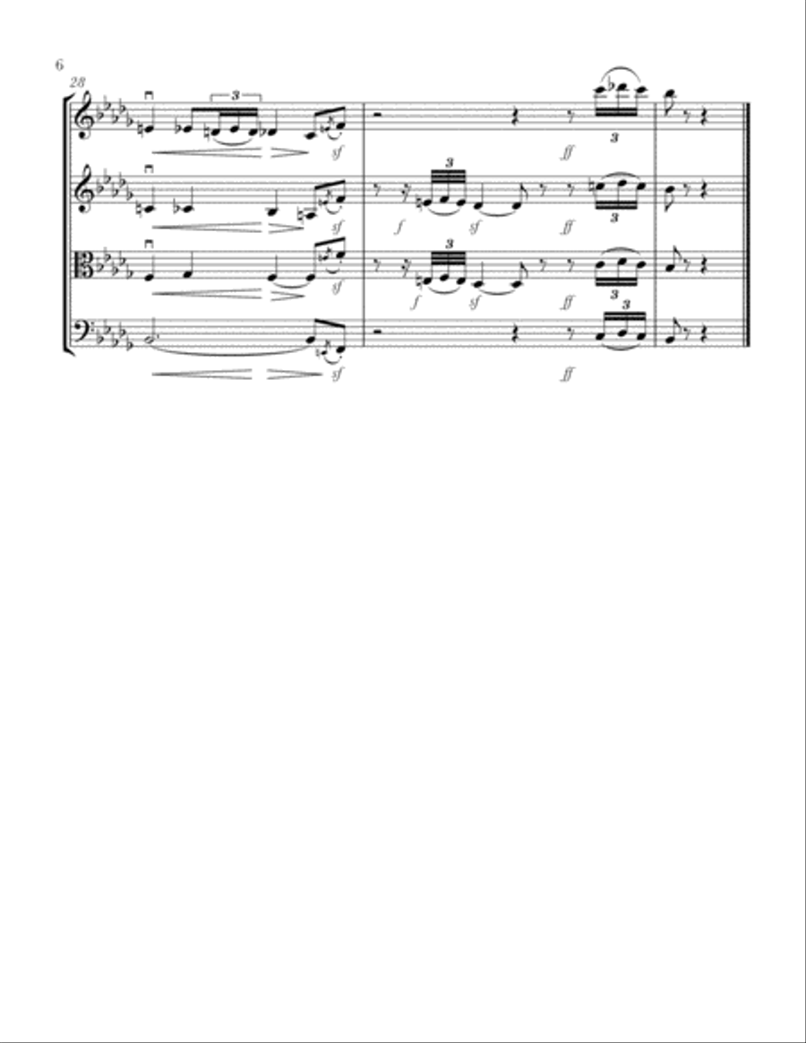 Samuel Goldenberg & Schmuyle from Pictures at an Exhibition - String Quartet String Quartet scores gallery preview page 6