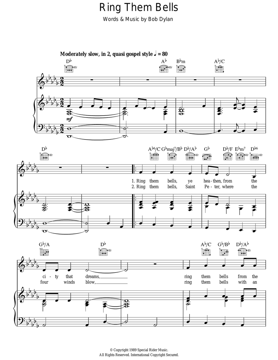 Ring Them Bells Acoustic Guitar scores gallery preview page 1
