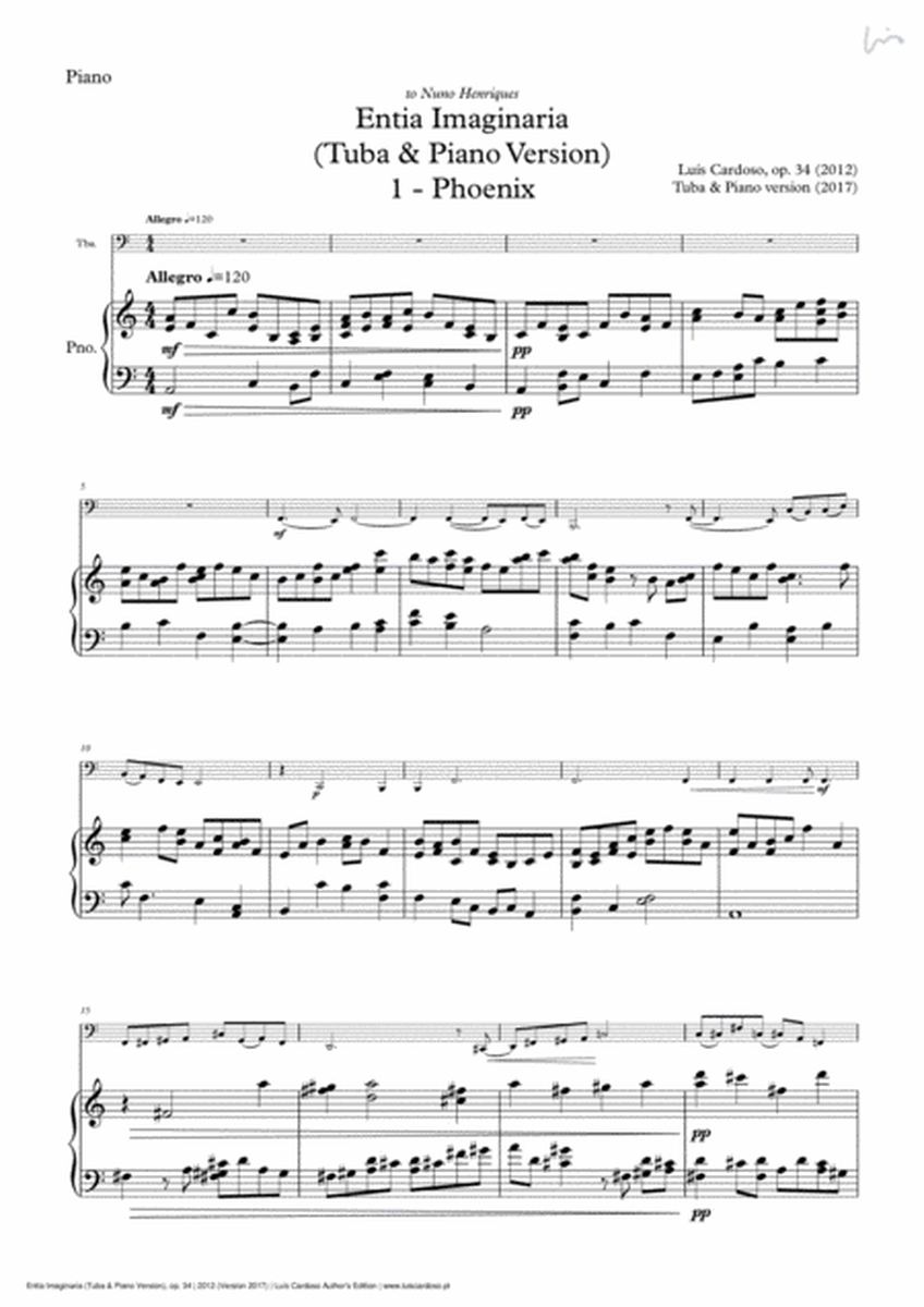 Entia Imaginaria (Tuba & Piano version) image number null