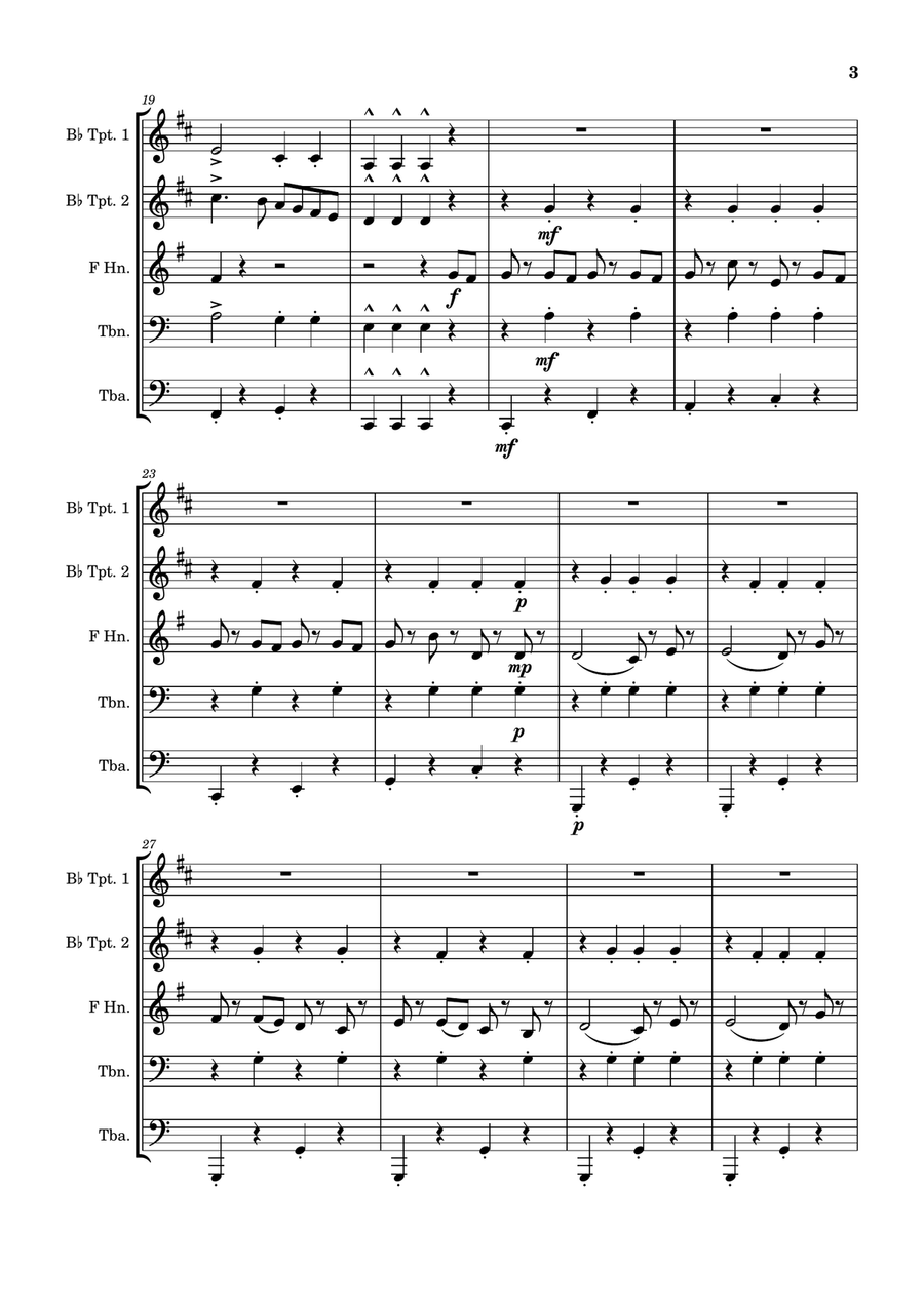 Radetzky March - Brass Quintet Brass Quintet scores gallery preview page 3