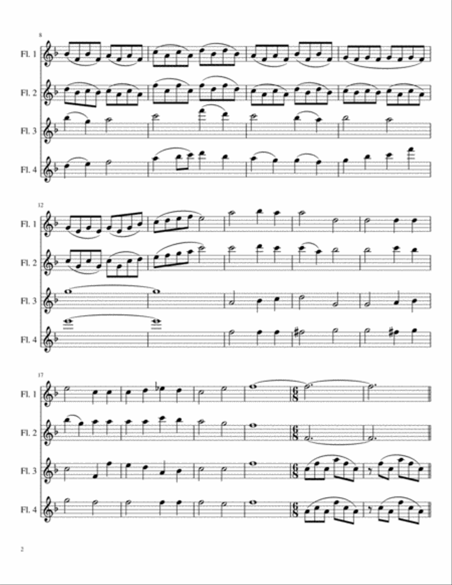 Fairest Lord Jesus Woodwind Ensemble scores gallery preview page 2