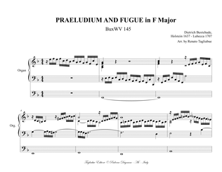 Book cover for BUXTEHUDE - Praeludium and Fugue in F major - BuxWV 145