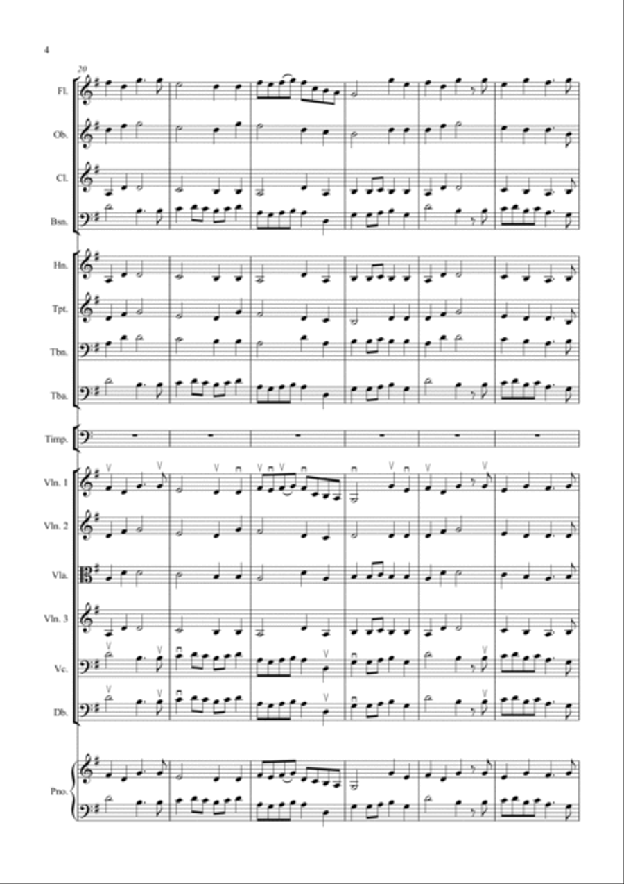 Prelude And Te Deum for School Orchestra Full Orchestra scores gallery preview page 4