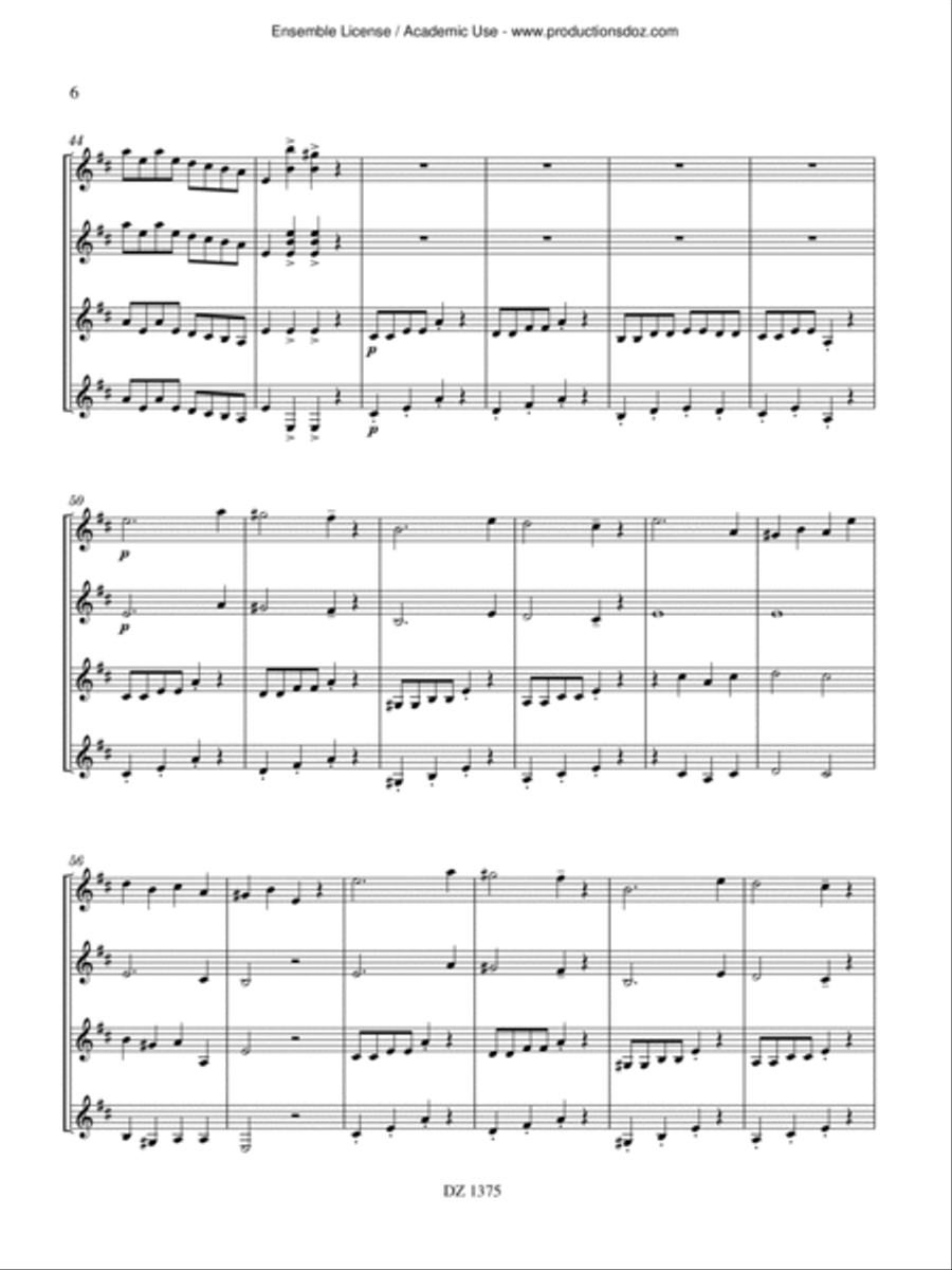 Sinfonia Veneziana Guitar Ensemble scores gallery preview page 6